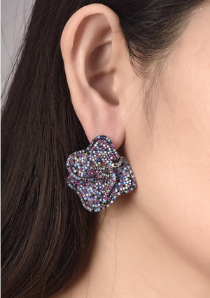 Women's Cubic Zirconia Plant Pattern Casual Trendy Stud Earrings