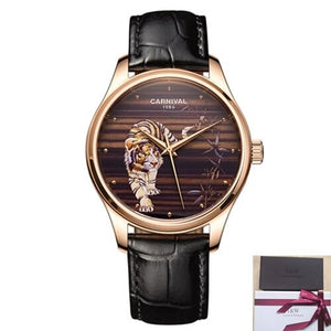 Men's Stainless Steel Buckle Clasp Water-Resistant Luxury Watches
