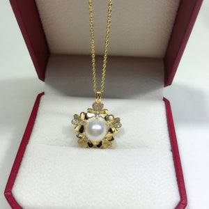 Women's Gold Filled Natural Freshwater Pearl Trendy Necklace