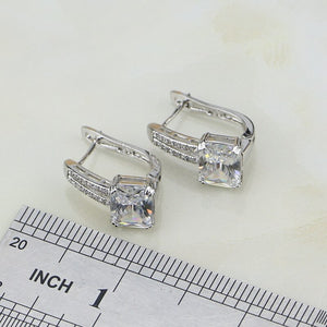 Women's 100% 925 Sterling Silver Zircon Classic Jewelry Set