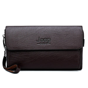 Women's Leather Bifold Button Closure Daily Use Clutches Bags