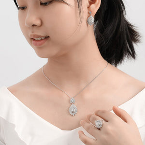 Women's Copper Cubic Zirconia Water Drop Classic Jewelry Sets