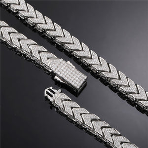 Men's Copper Metal Link Chain Hip-Hop Geometric Trendy Bracelet