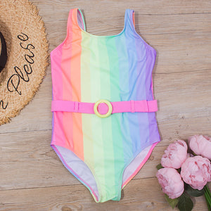 Kid's Polyester Quick-Dry Trendy One Piece Swimwear Bathing Suit