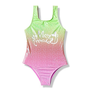 Kid's Polyester One Pieces Printed Pattern Bathing Swimsuit