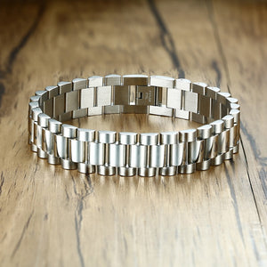 Men's 100% Stainless Steel Round Pattern Toggle Clasp Bracelet