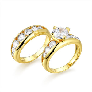 Women's 925 Sterling Silver Rhinestone Classy Wedding Rings