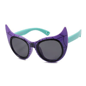 Kid's Cat Eye Acetate Frame Anti Shades Flexible Sunglasses