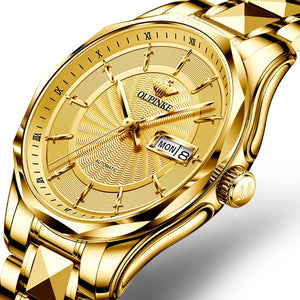 Men's Automatic Stainless Steel Water-Resistant Round Watches