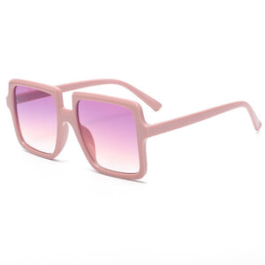Women's Cat Eye Colorful Acrylic Lens Thin Resin Frame Sunglasses