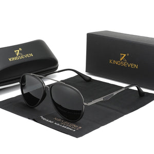 Men's Alloy Frame Polarized Oval Pattern Classic Sunglasses