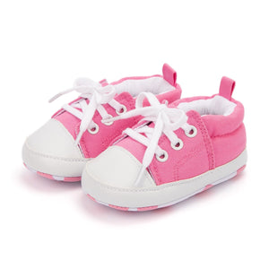 Baby's Round Toe Cotton Elastic Band Closure Anti-Slip Soft Shoes