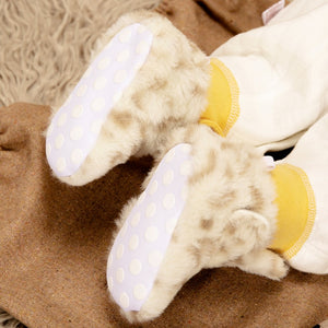 Baby's Cotton Round Toe Buckle Strap Leopard Pattern Crib Shoes