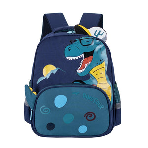 Kid's Oxford Animal Pattern Zipper Closure School Backpack