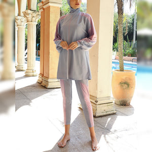 Women's Arabian Polyester Full Sleeves Bathing Swimwear Dress