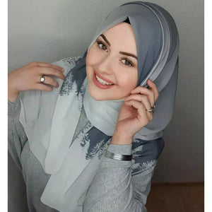Women's Arabian Modal Head Wrap Printed Pattern Elegant Hijabs