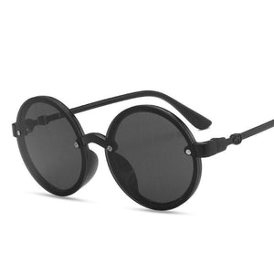 Kid's Resin Frame Outdoor Round Pattern Protection Sunglasses