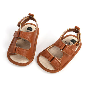 Baby's PU Round Toe Anti-Slippery Solid Pattern Casual Sandals