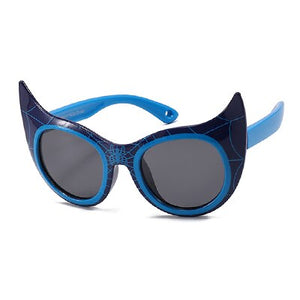 Kid's Cat Eye Acetate Frame Anti Shades Flexible Sunglasses