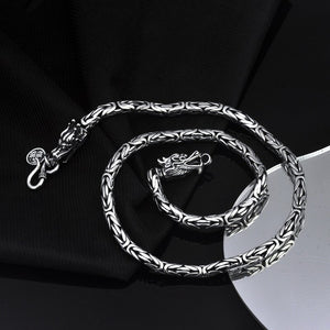 Men's 100% 925 Sterling Silver Animal Pattern Elegant Necklace