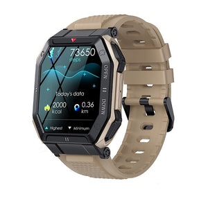 Men's TFT Square Shaped Waterproof HD Screen Trendy Smart Watches