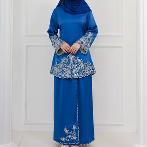 Women's Arabian O-Neck Polyester Full Sleeves Casual Wear Dresses