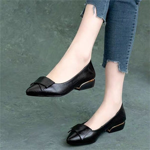Women's Microfiber Pointed Toe Slip On Closure Solid Casual Shoes