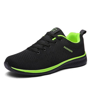 Men's Breathable Mesh Lace-up Closure Running Casual Sneakers