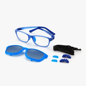 Kid's Acetate Frame TAC Lenses Rectangle Optic Trendy Sunglasses