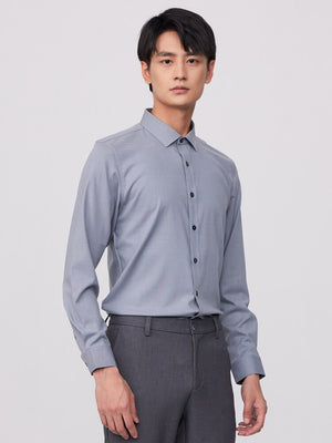 Men's Polyester Full Sleeves Single Breasted Plain Casual Shirt
