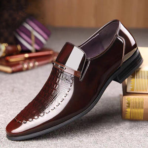 Men's PU Pointed Toe Slip-On Closure Formal Wear Wedding Shoes