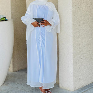 Women's Arabian Ruffle Pattern Full Sleeve Long Dress