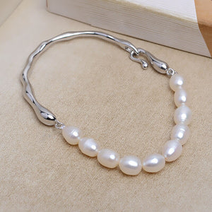 Women's 100% 925 Sterling Silver Geometric Pattern Bracelet