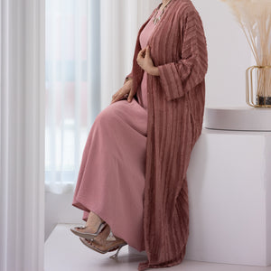Women's Arabian Polyester Full Sleeve Solid Pattern Casual Abaya