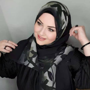 Women's Arabian Modal Head Wrap Printed Pattern Casual Hijabs