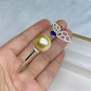 Women's 100% 925 Sterling Silver Pearl Animal Pattern Bracelet