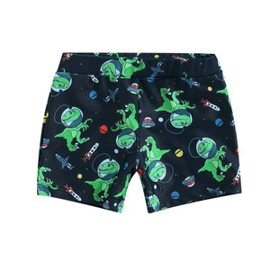 Kid's Polyester Printed Quick-Dry Compression Swimwear Shorts
