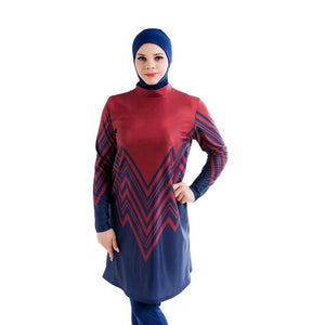 Women's Arabian Nylon Full Sleeves Digital Printed Swimwear Dress