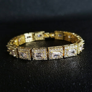 Women's Gold Filled Zircon Trendy Wedding Geometric Bracelet