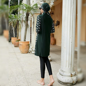 Women's Arabian Polyester Full Sleeves Printed Pattern Swimsuit