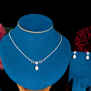 Women's Copper Cubic Zirconia Classic Engagement Jewelry Sets