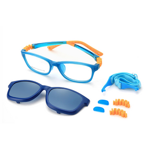 Kid's Acetate Frame TAC Lenses Rectangle Optic Trendy Sunglasses