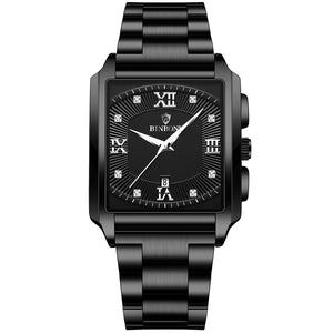 Men's Stainless Steel Automatic Waterproof Rectangle Watches