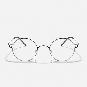 Women's Titanium Alloy Frame Round Optical Trendy Sunglasses