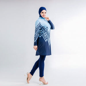 Women's Arabian Nylon Full Sleeves Digital Printed Swimwear Dress