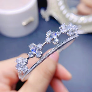 Women's 100% 925 Sterling Silver Wedding Flower Trendy Bracelet