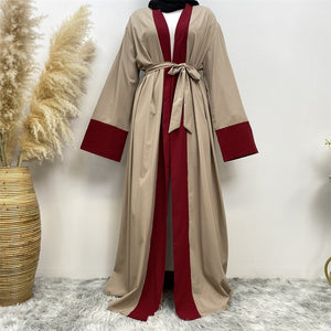 Women's Arabian Cotton Full Sleeve Solid Pattern Elegant Abaya