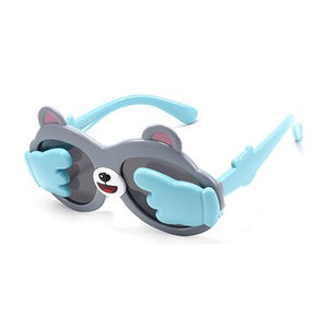 Kid's Acetate Frame Polycarbonate Lenses Flexible Sunglasses