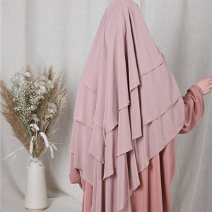 Women's Arabian Cotton Headwear Ruffle Pattern Elegant Hijabs