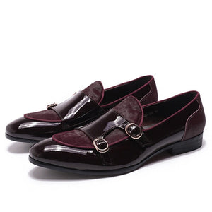 Men's Patent Leather Pointed Toe Slip-On Closure Party Shoes